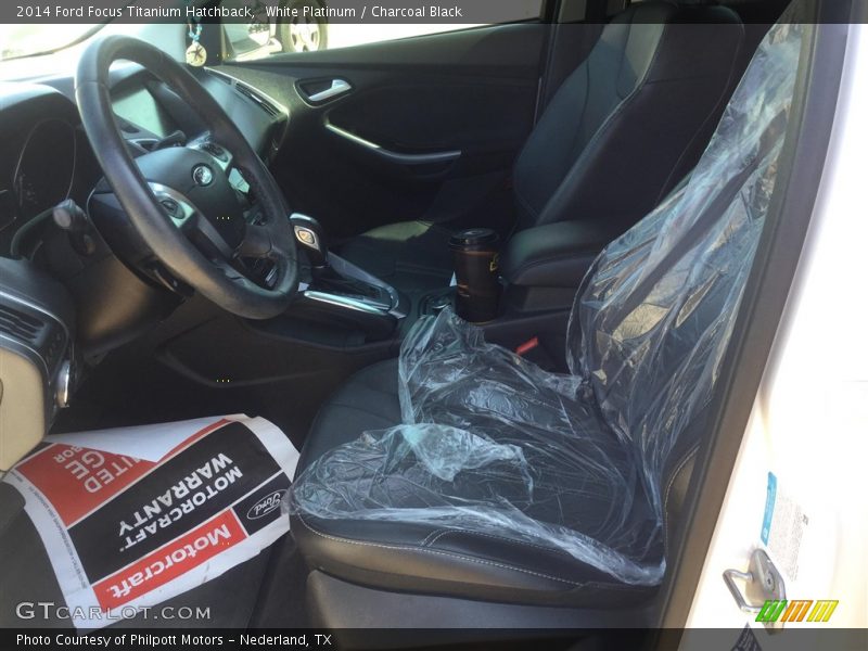 White Platinum / Charcoal Black 2014 Ford Focus Titanium Hatchback