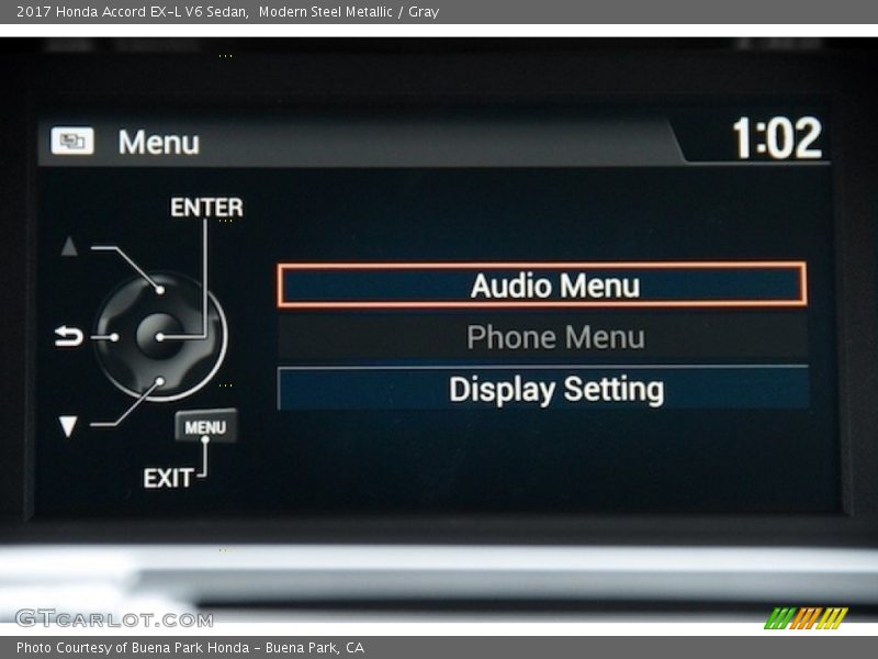 Controls of 2017 Accord EX-L V6 Sedan
