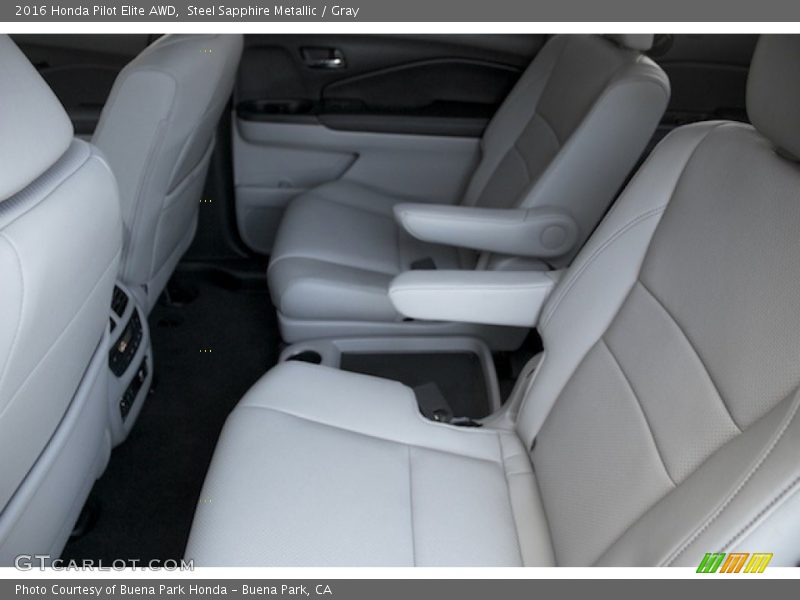 Steel Sapphire Metallic / Gray 2016 Honda Pilot Elite AWD
