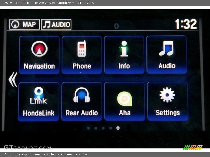 Steel Sapphire Metallic / Gray 2016 Honda Pilot Elite AWD