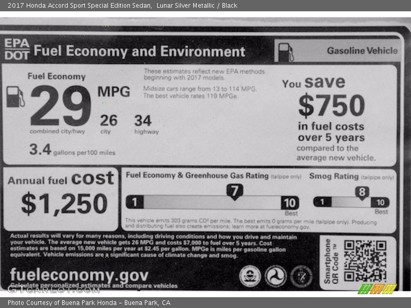 Lunar Silver Metallic / Black 2017 Honda Accord Sport Special Edition Sedan