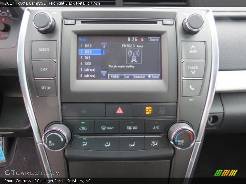 Midnight Black Metallic / Ash 2017 Toyota Camry SE