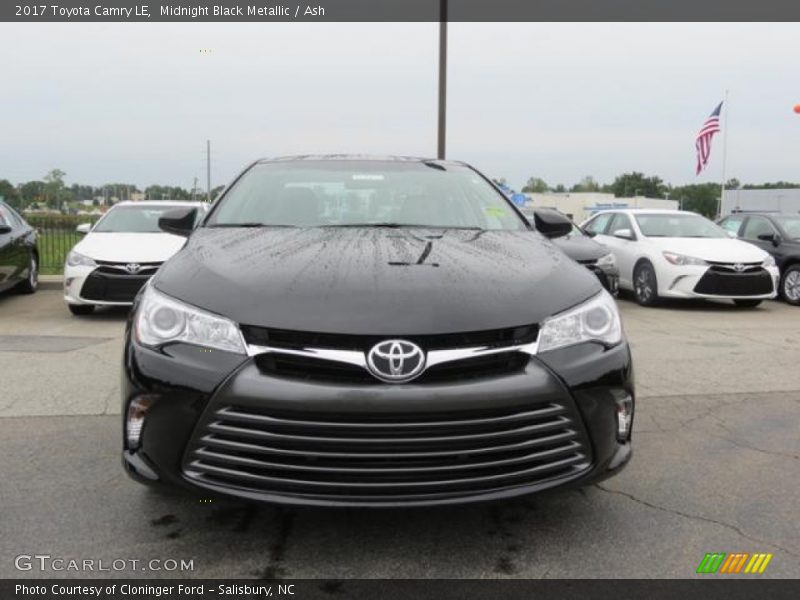 Midnight Black Metallic / Ash 2017 Toyota Camry LE