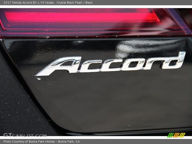 Crystal Black Pearl / Black 2017 Honda Accord EX-L V6 Sedan