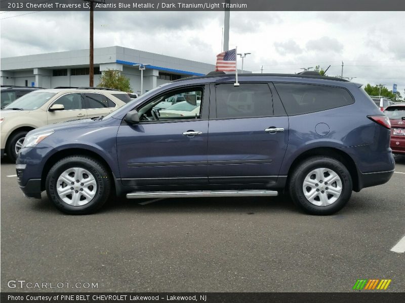 Atlantis Blue Metallic / Dark Titanium/Light Titanium 2013 Chevrolet Traverse LS