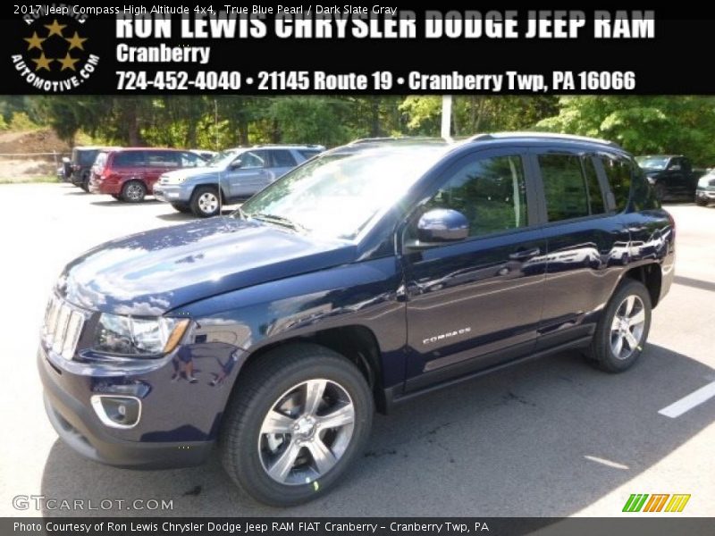 True Blue Pearl / Dark Slate Gray 2017 Jeep Compass High Altitude 4x4