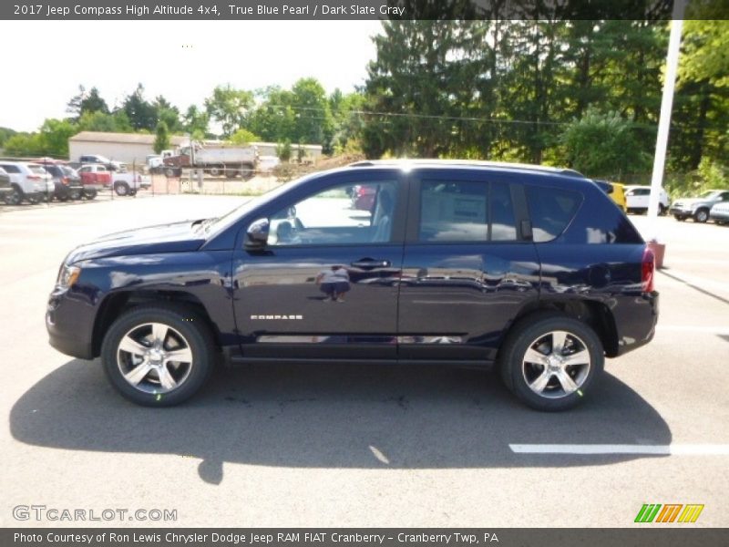 True Blue Pearl / Dark Slate Gray 2017 Jeep Compass High Altitude 4x4