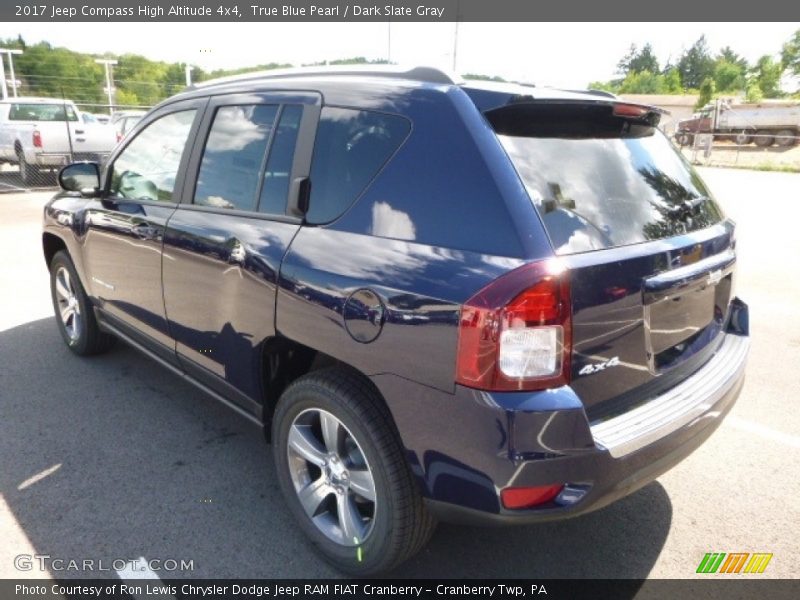 True Blue Pearl / Dark Slate Gray 2017 Jeep Compass High Altitude 4x4