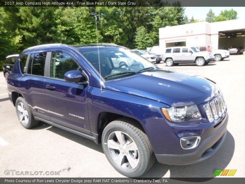True Blue Pearl / Dark Slate Gray 2017 Jeep Compass High Altitude 4x4