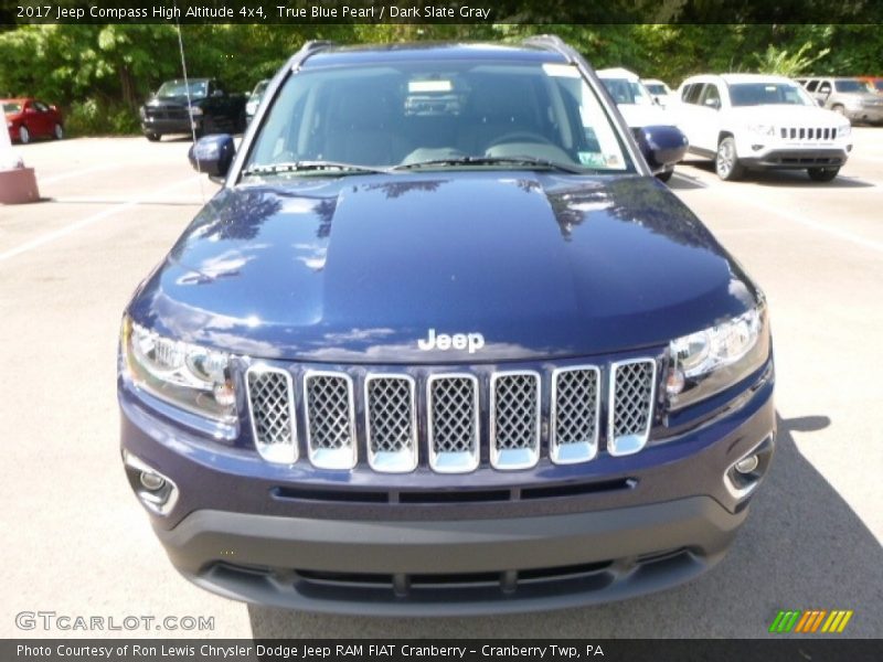 True Blue Pearl / Dark Slate Gray 2017 Jeep Compass High Altitude 4x4