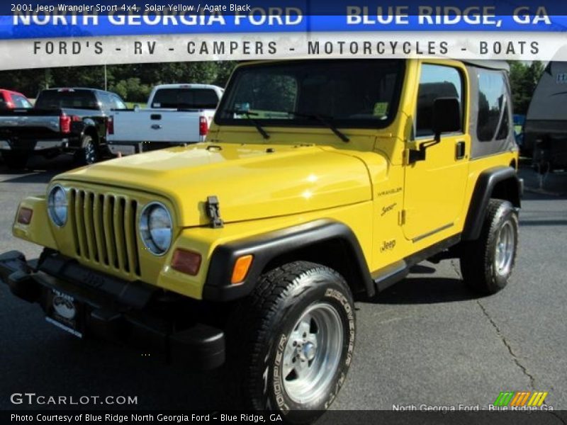 Solar Yellow / Agate Black 2001 Jeep Wrangler Sport 4x4
