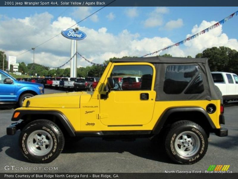 Solar Yellow / Agate Black 2001 Jeep Wrangler Sport 4x4