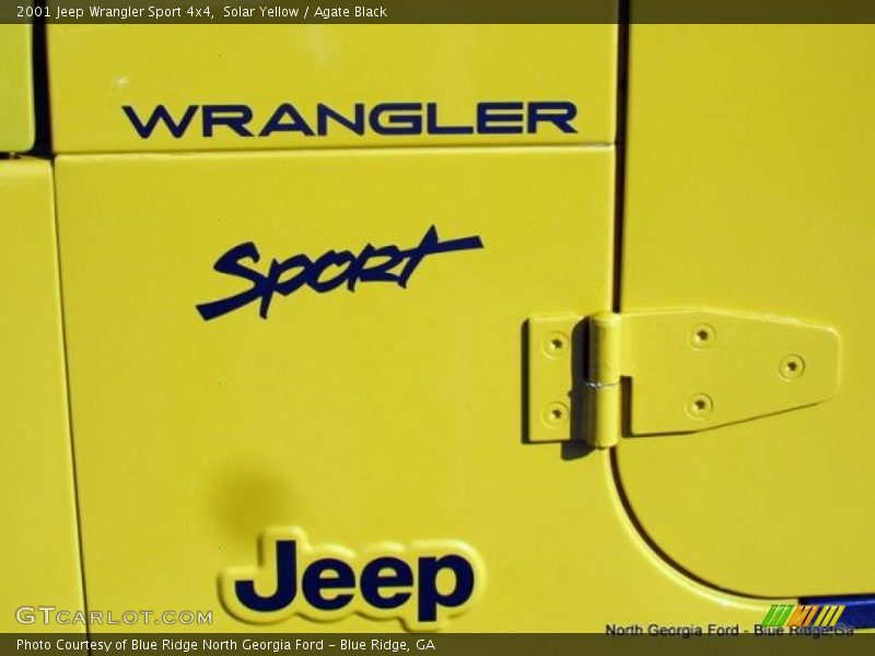 Solar Yellow / Agate Black 2001 Jeep Wrangler Sport 4x4