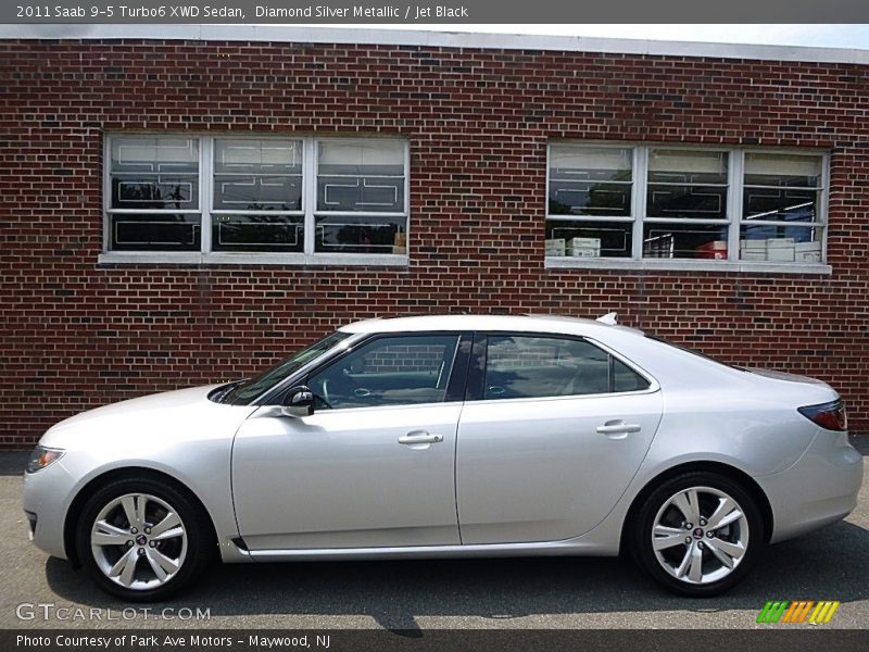 Diamond Silver Metallic / Jet Black 2011 Saab 9-5 Turbo6 XWD Sedan