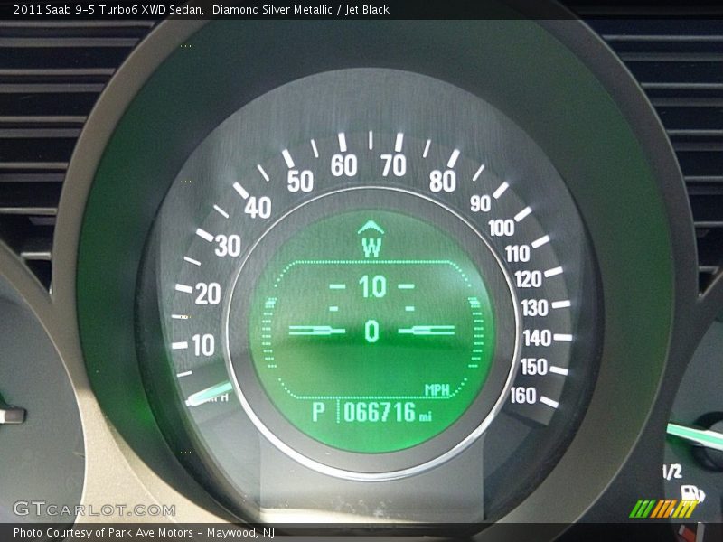 Diamond Silver Metallic / Jet Black 2011 Saab 9-5 Turbo6 XWD Sedan