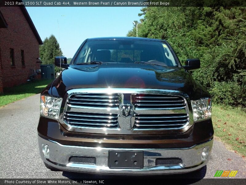 Western Brown Pearl / Canyon Brown/Light Frost Beige 2013 Ram 1500 SLT Quad Cab 4x4