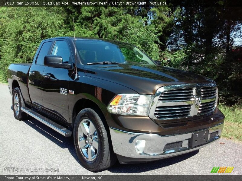 Western Brown Pearl / Canyon Brown/Light Frost Beige 2013 Ram 1500 SLT Quad Cab 4x4