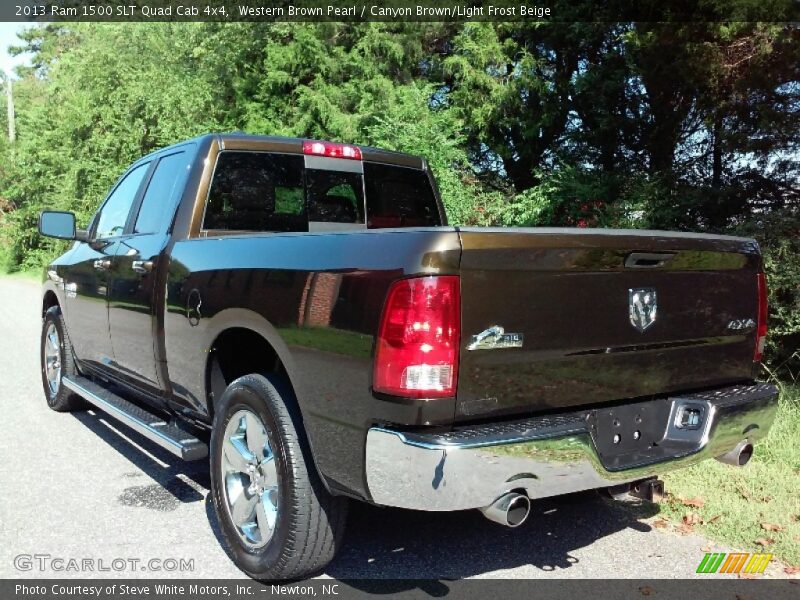 Western Brown Pearl / Canyon Brown/Light Frost Beige 2013 Ram 1500 SLT Quad Cab 4x4