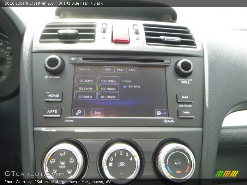 Controls of 2016 Crosstrek 2.0i