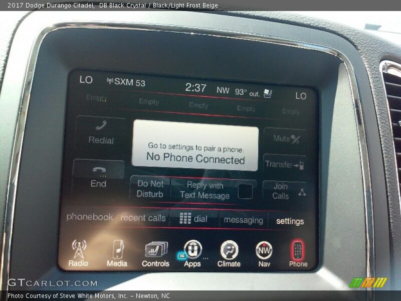 DB Black Crystal / Black/Light Frost Beige 2017 Dodge Durango Citadel