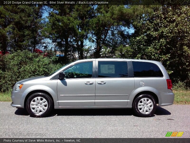 Billet Silver Metallic / Black/Light Graystone 2016 Dodge Grand Caravan SE