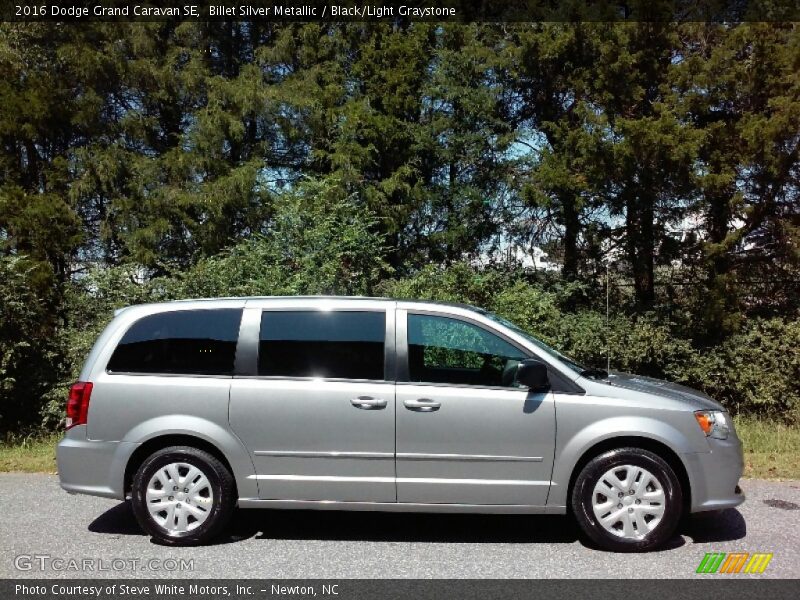 Billet Silver Metallic / Black/Light Graystone 2016 Dodge Grand Caravan SE