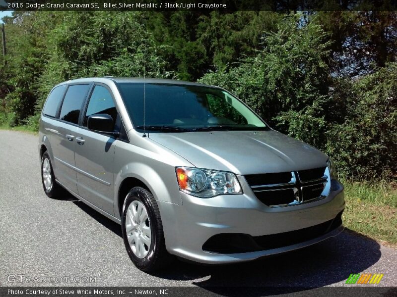 Billet Silver Metallic / Black/Light Graystone 2016 Dodge Grand Caravan SE