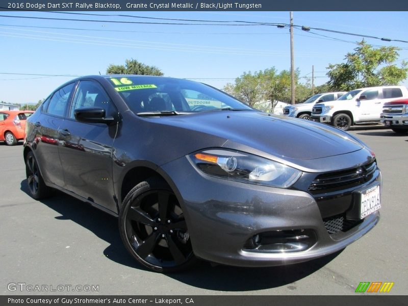 Granite Crystal Metallic / Black/Light Tungsten 2016 Dodge Dart SXT Rallye Blacktop