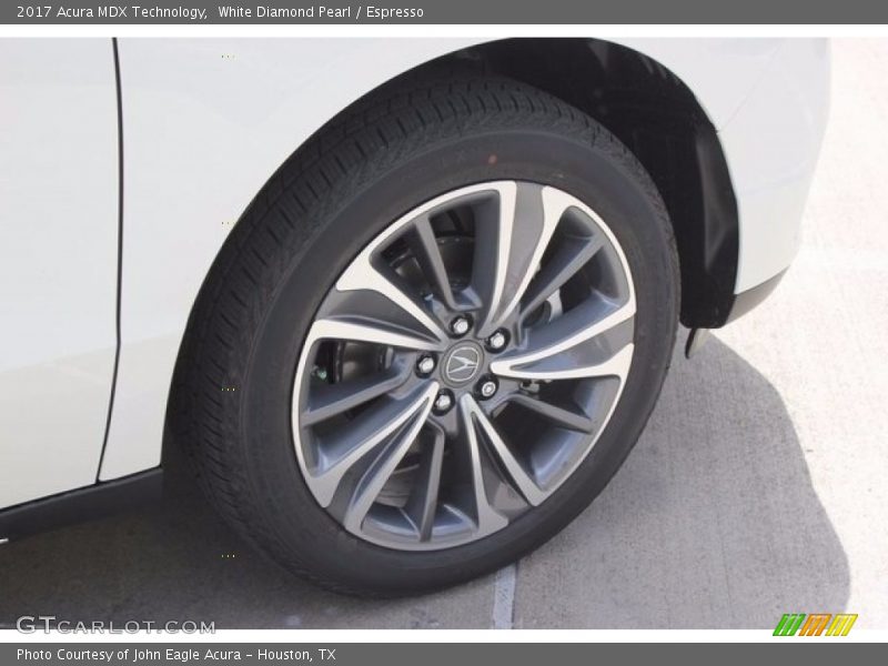 White Diamond Pearl / Espresso 2017 Acura MDX Technology