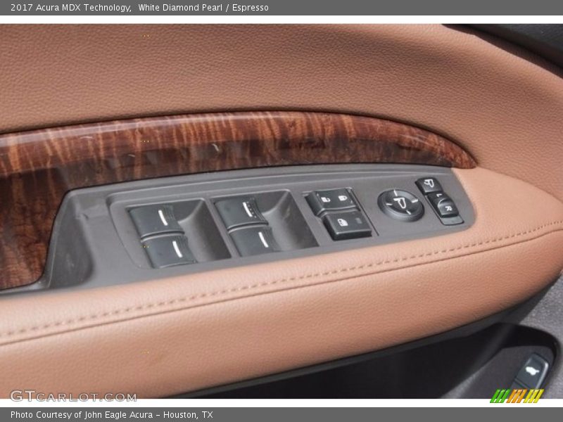 White Diamond Pearl / Espresso 2017 Acura MDX Technology