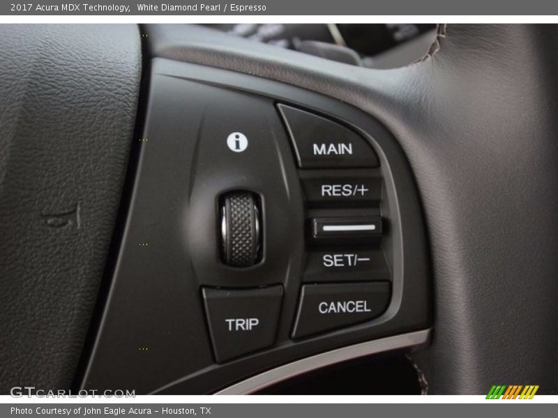 White Diamond Pearl / Espresso 2017 Acura MDX Technology