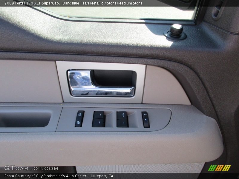 Dark Blue Pearl Metallic / Stone/Medium Stone 2009 Ford F150 XLT SuperCab