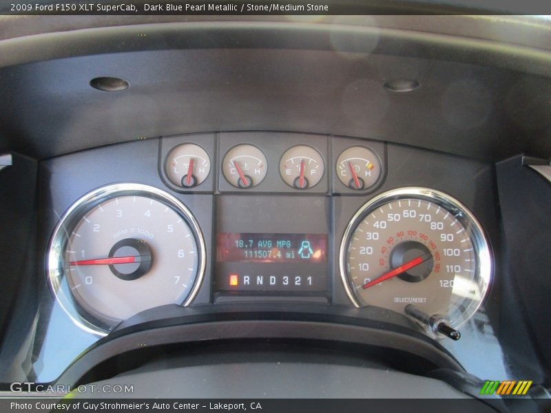 Dark Blue Pearl Metallic / Stone/Medium Stone 2009 Ford F150 XLT SuperCab