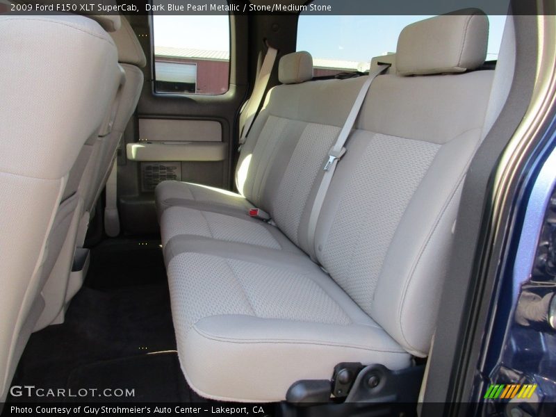 Dark Blue Pearl Metallic / Stone/Medium Stone 2009 Ford F150 XLT SuperCab