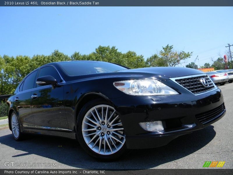 Obsidian Black / Black/Saddle Tan 2010 Lexus LS 460