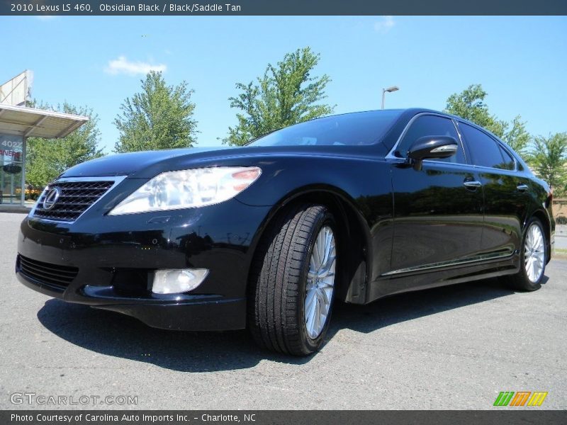 Obsidian Black / Black/Saddle Tan 2010 Lexus LS 460