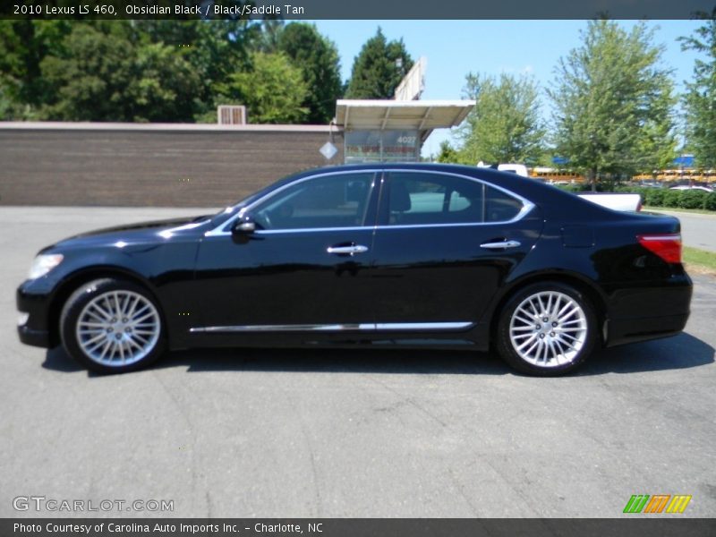 Obsidian Black / Black/Saddle Tan 2010 Lexus LS 460