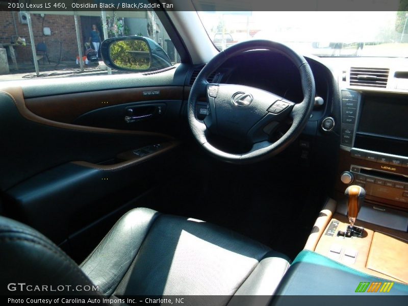 Obsidian Black / Black/Saddle Tan 2010 Lexus LS 460