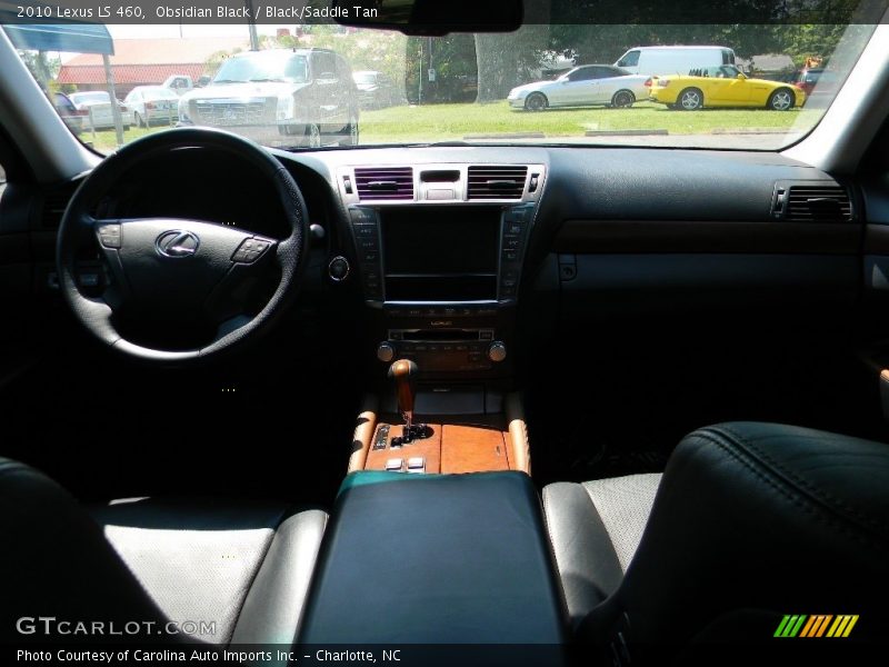 Obsidian Black / Black/Saddle Tan 2010 Lexus LS 460
