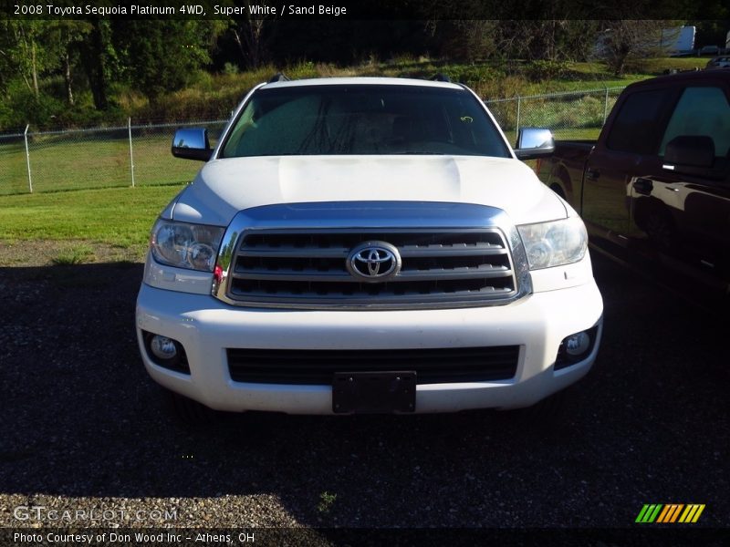 Super White / Sand Beige 2008 Toyota Sequoia Platinum 4WD