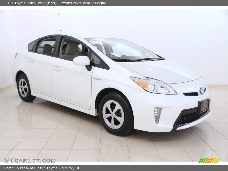 Blizzard White Pearl / Bisque 2013 Toyota Prius Two Hybrid
