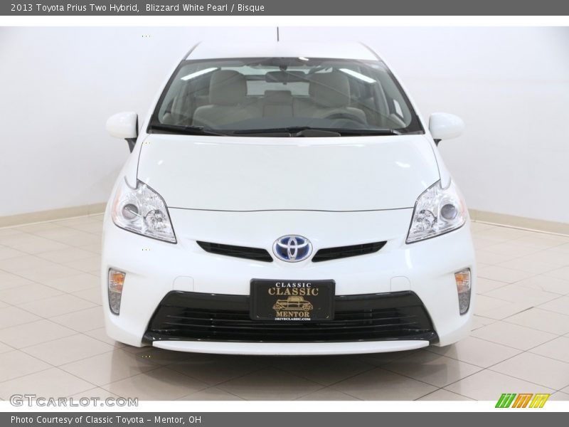 Blizzard White Pearl / Bisque 2013 Toyota Prius Two Hybrid
