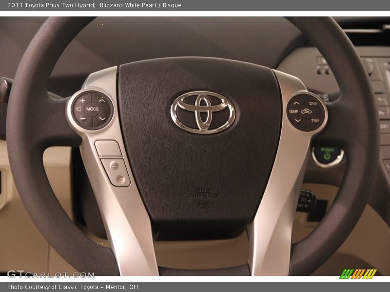 Blizzard White Pearl / Bisque 2013 Toyota Prius Two Hybrid