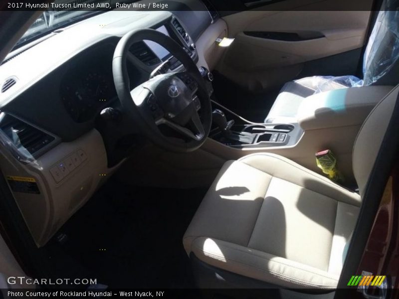 Ruby Wine / Beige 2017 Hyundai Tucson Limited AWD