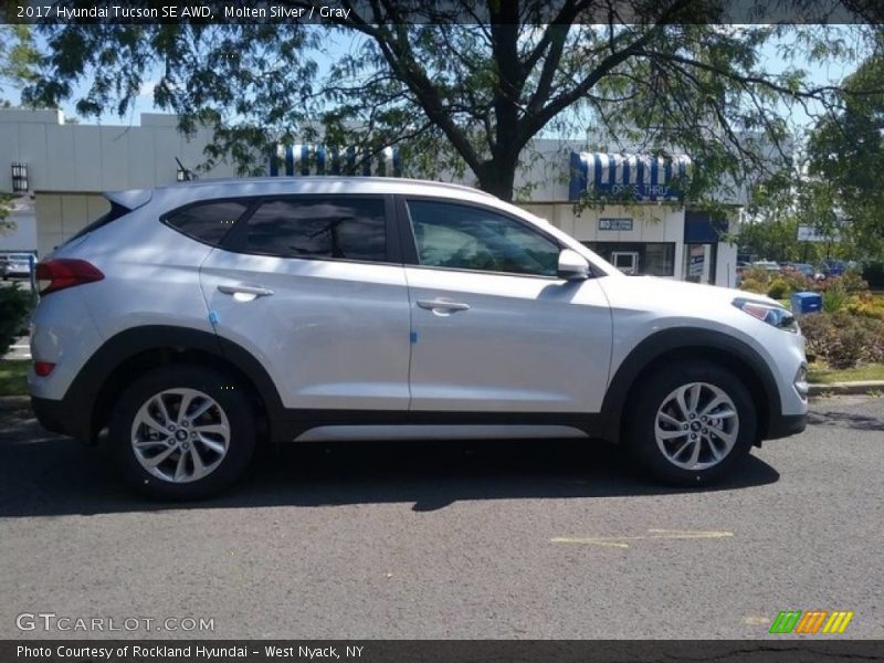 Molten Silver / Gray 2017 Hyundai Tucson SE AWD