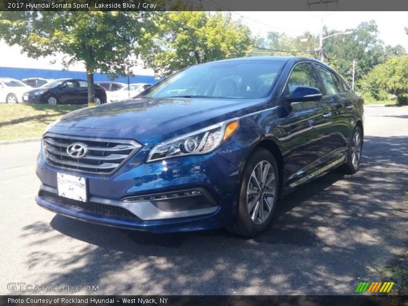Lakeside Blue / Gray 2017 Hyundai Sonata Sport