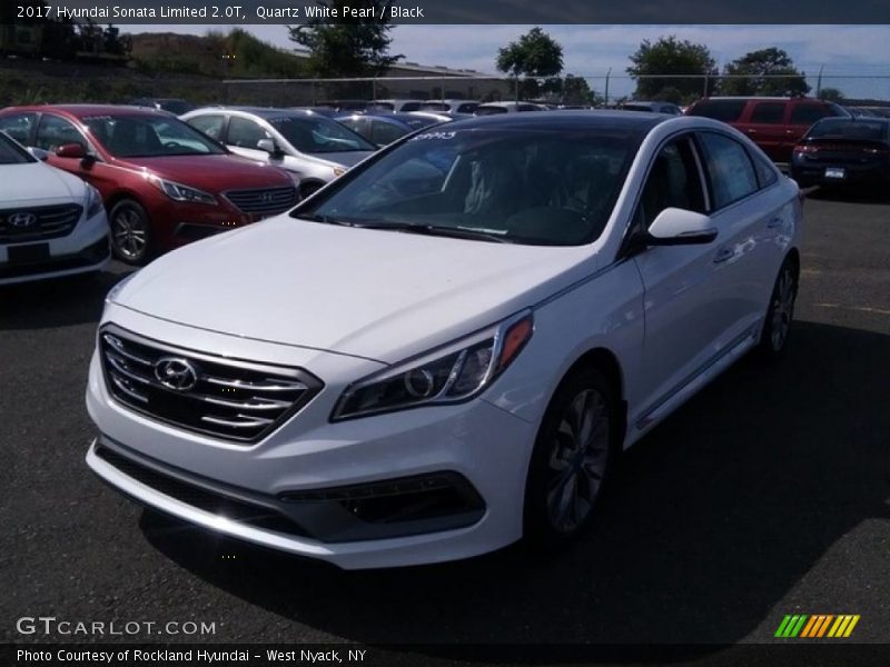 Quartz White Pearl / Black 2017 Hyundai Sonata Limited 2.0T