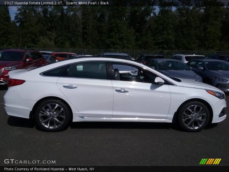 Quartz White Pearl / Black 2017 Hyundai Sonata Limited 2.0T