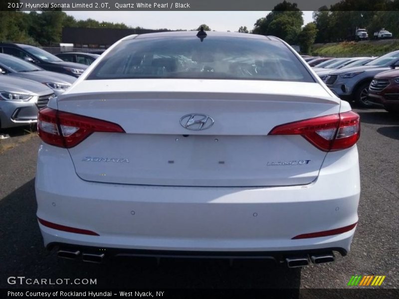 Quartz White Pearl / Black 2017 Hyundai Sonata Limited 2.0T