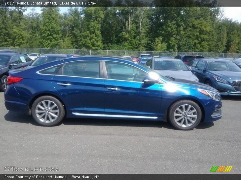 Lakeside Blue / Gray 2017 Hyundai Sonata Limited